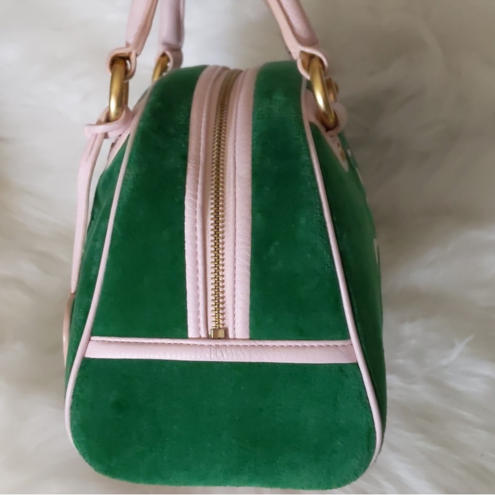 RARE💕Y2K VINTAGE Juicy Couture Green and Pink Bowler Bag💚🎀 - Picture 4 of 15